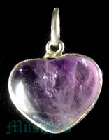 Heart Pendant With Sterling Silver Plated  Casing - click here for large view